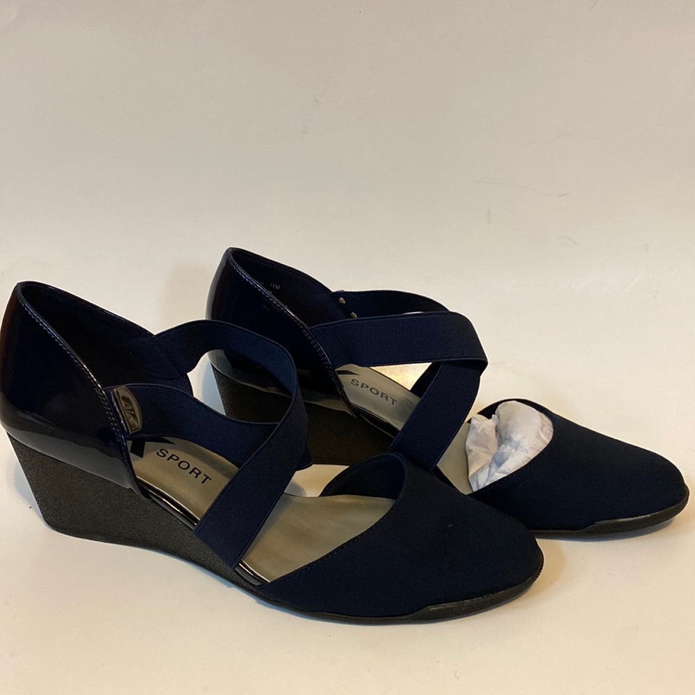 Anne Klein Sport Wedge sz 11 - Navy